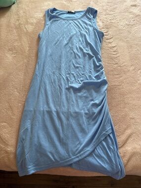 Sleeveless Sky Blue Midi Dress - Lightweight Everyday Style